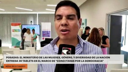 Posadas: el Ministerio de las Mujeres, Género y Diversidad de la Nación entrega 36 tablets en el marco de "Conectadas por la Democracia"