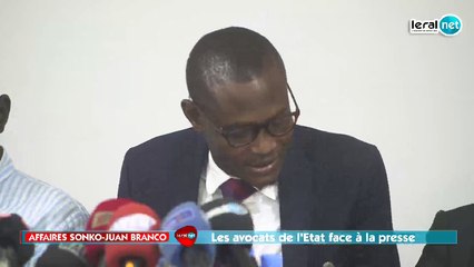 En direct : Point de presse des avocats de l'Etat du sur l'affaire Sonko et Juan Branco