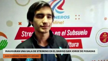Inauguran una sala de Striming en el barrio San Jorge de Posadas