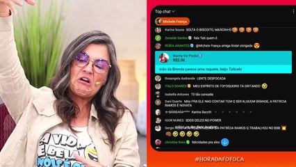 Susinna janta com blogueira, mas troca mensagens com Gimenez; Faustão chora e revela doador