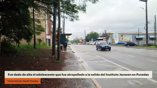 Fue dado de alta el adolescente que fue atropellado a la salida del Instituto Janssen en Posadas