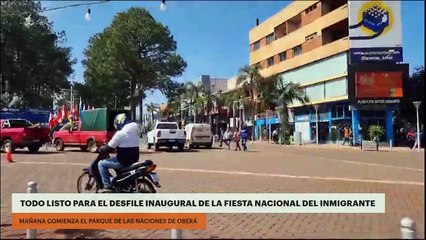 Todo listo para el desfile Inaugural de la Fiesta Nacional del Inmigrante