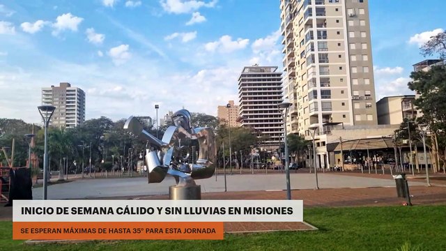 Inicio de semana cálido y sin lluvias en Misiones