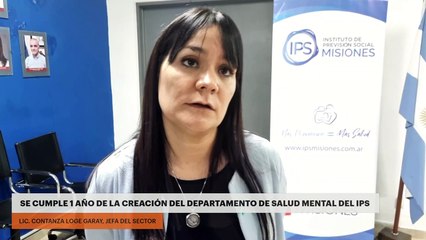 Se cumple 1 año de la creación del departamento de Salud mental del IPS