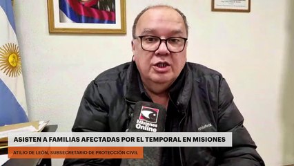 Asisten a familias afectadas por el temporal en Misiones
