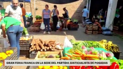 Gran Feria Franca en la sede del Partido Justicialista de Posadas