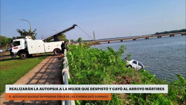 Realizarán la autopsia a la mujer que despistó y cayó al arroyo Mártires en Posadas