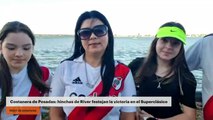 Costanera de Posadas: hinchas de River festejan la victoria en el Superclásico