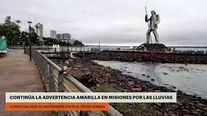 Continúa la advertencia amarilla en Misiones por las lluvias