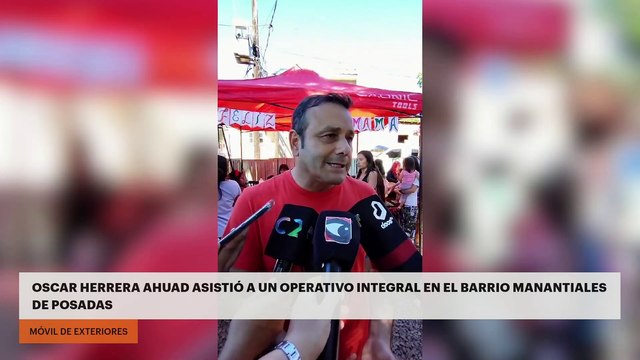 Oscar Herrera Ahuad asistió a un operativo integral en el Barrio Manantiales de Posadas