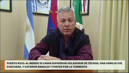 Download Video: Puerto Rico: al menos 15 casas sufrieron voladuras de techos, una familia fue evacuada, y cayeron árboles y postes por la tormenta