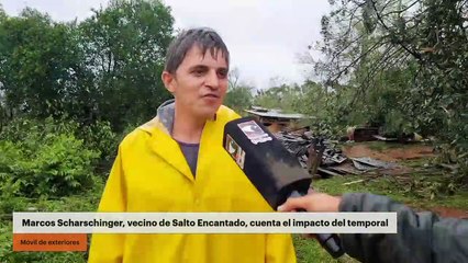 Marcos Scharschinger, vecino de Salto Encantado, cuenta el impacto del temporal