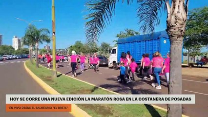 Hoy se corre una nueva edición la Maratón Rosa en la costanera de Posadas.