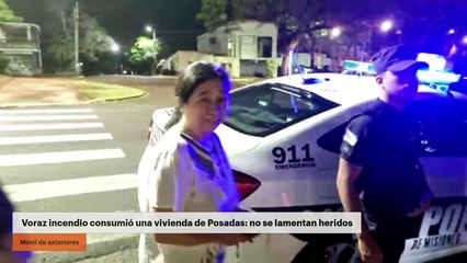Voraz incendio consumió una vivienda de Posadas: no se lamentan heridos