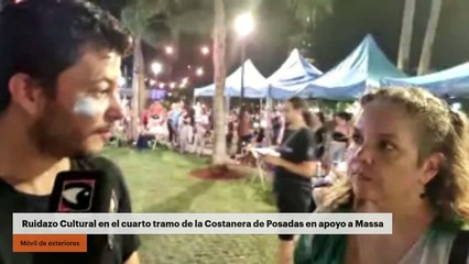 Ruidazo Cultural en el cuarto tramo de la Costanera de Posadas en apoyo a Massa