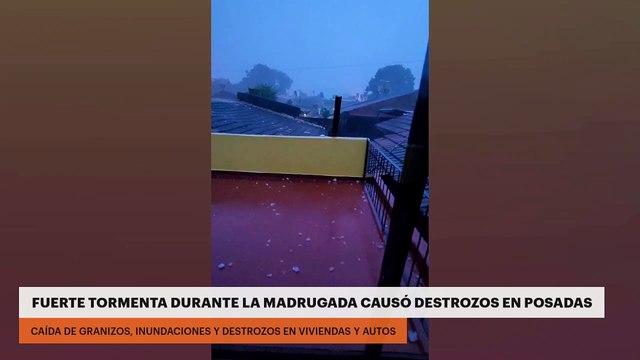 FUERTE TORMENTA DURANTE LA MADRUGADA CAUSÓ DESTROZOS EN POSADAS