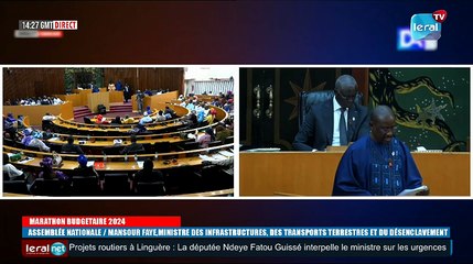 Download Video: Assemblée nationale Mansour Faye, ministre des infrastructures