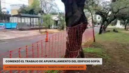 Posadas | Comenzó el trabajo de apuntalamiento del Edificio Sofía y la próxima semana restablecerían el tránsito sobre la avenida Mitre