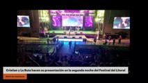 Cristian y La Ruta hacen su presentación en la segunda noche del Festival del Litoral