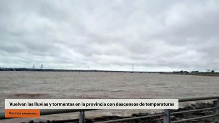 Vuelven las lluvias y tormentas en la provincia con descensos de temperaturas