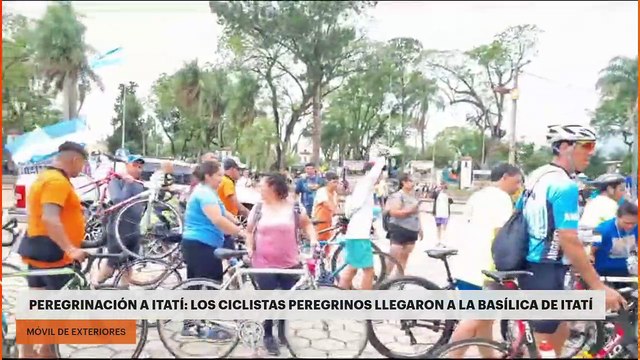 Peregrinación a Itatí: Los ciclistas peregrinos llegaron a la Basílica de Itatí