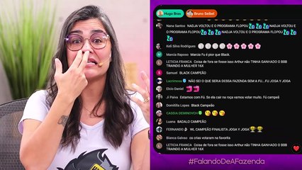 A Fazenda15: Yuri revela % de Nadja; Fu pistola com Jaque que diz ter medo de Black; Recado de Faro