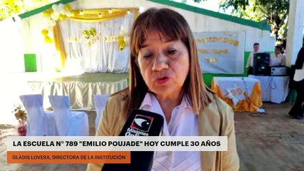 La escuela N° 789 "Emilio Poujade" hoy cumple 30 años