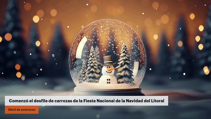 Comenzó el desfile de carrozas de la Fiesta Nacional de la Navidad del Litoral