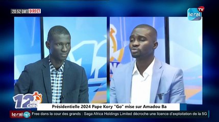 12M CHRONO Présidentielle 2024 pape Kory "Go" mise sur Amadou Ba