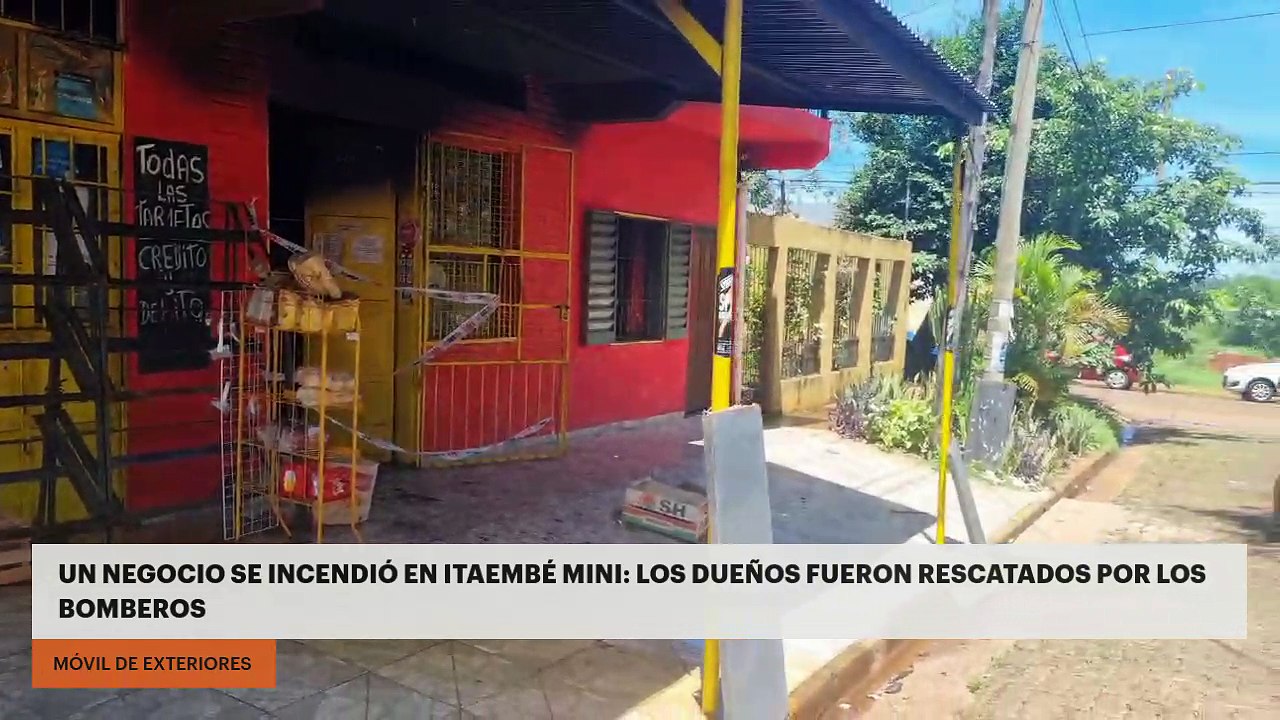 Un negocio se incendió en Itaembé Mini: los dueños fueron rescatados por los bomberos