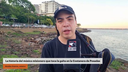 La historia del músico misionero que toca la gaita en la Costanera de Posadas