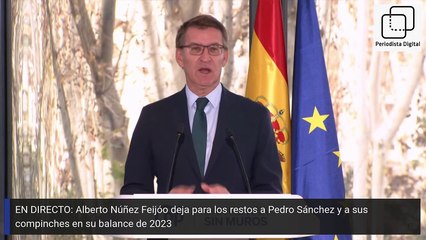 Alberto Núñez Feijóo deja para los restos a Pedro Sánchez y a sus compinches en su balance de 2023