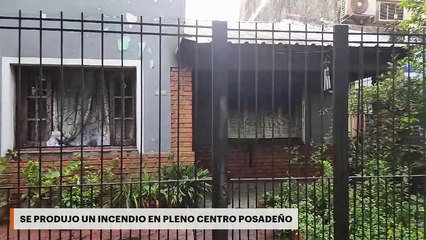 Se produjo un incendio en pleno centro posadeño