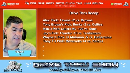 Live Free NBA NCAAB NFL Picks Drive Thru Show 1-11-2024