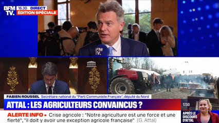 Réaction de Fabien Roussel au discours de Gabriel Attal