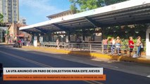 LA UTA ANUNCIÓ UN PARO DE COLECTIVOS PARA ESTE JUEVES