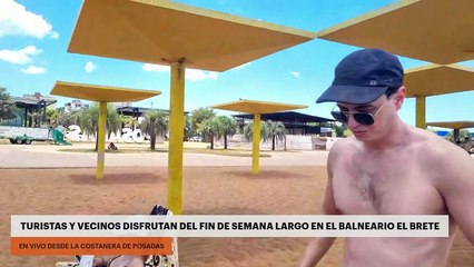 Turistas y vecinos disfrutan del fin de semana largo en el Balneario El Brete