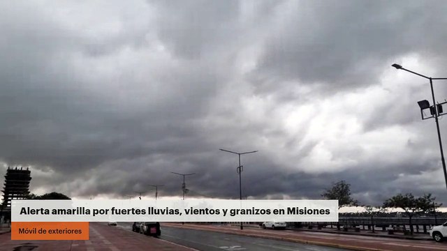Alerta amarilla por fuertes lluvias, vientos y granizos en Misiones