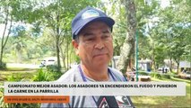 Campeonato Mejor Asador: los asadores ya encendieron el fuego y pusieron la carne en la parrilla