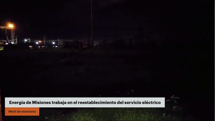 Energía de Misiones trabaja en el reestablecimiento del servicio eléctrico