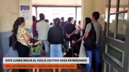 Inicio del ciclo lectivo 2024 en la escuela Fraternidad de Posadas