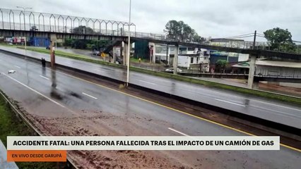 Accidente fatal en Garupá: una persona fallecida tras el impacto de un camión de gas