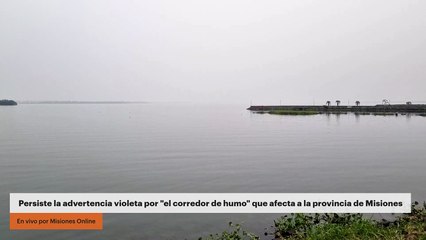 Persiste la advertencia violeta por "el corredor de humo" que afecta la provincia de Misiones