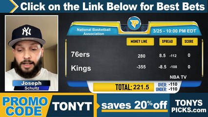 Live Expert NBA Picks with Joseph Schultz - Predictions, Tonys Picks 3/25/2024