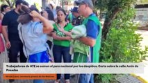 Trabajadores de ATE se suman al paro nacional por los despidos: Corte sobre la calle Junin de Posadas