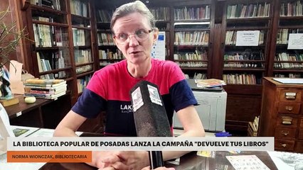 La biblioteca popular de Posadas lanza la campaña "Devuelve tus libros"