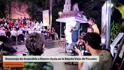 Homenaje de despedida a Ramón Ayala en la Bajada Vieja de Posadas