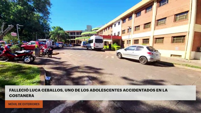 Posadas: Falleció Luca Ceballos, uno de los adolescentes accidentados en la Costanera
