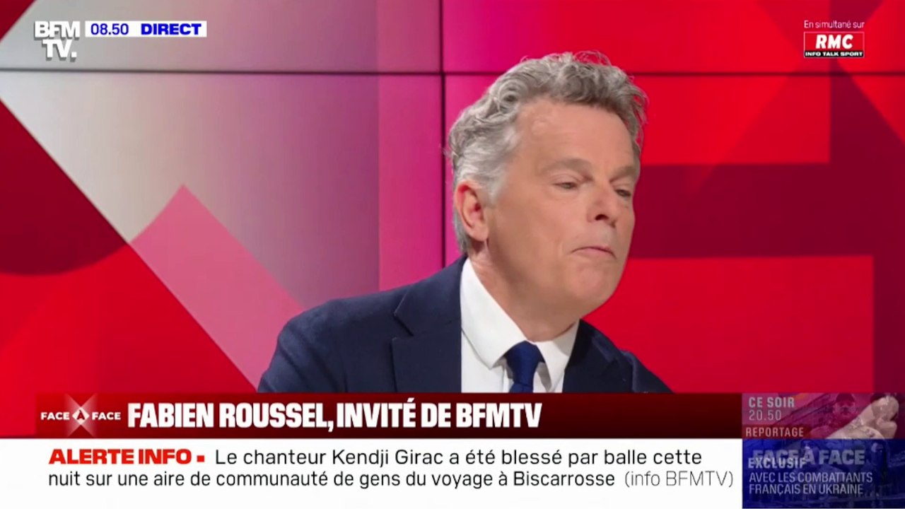 Fabien Roussel invité de la matinale de BFMTV RMC