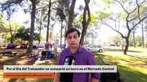 Por el Día del Trabajador se comparte un locro en el Mercado Central